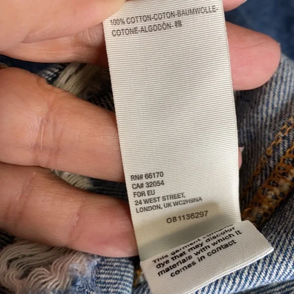 Free People Parker Denim Wrap Skirt size 27/4 - Picture 8 of 8